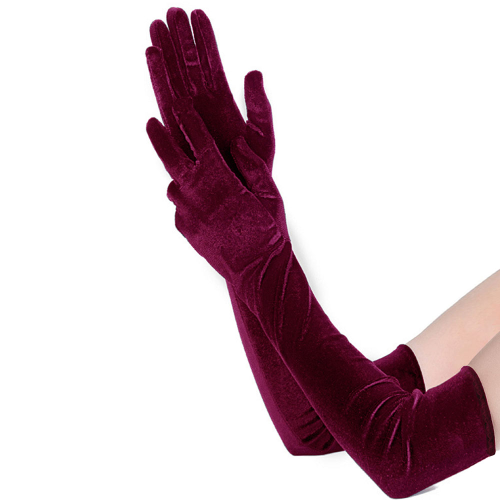 Finger Velour Opera Wedding Gloves 2022