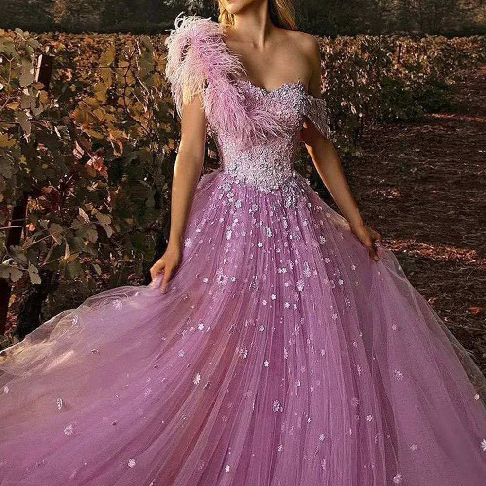 Floor-Length Ball Gown Sequins Evening Dress