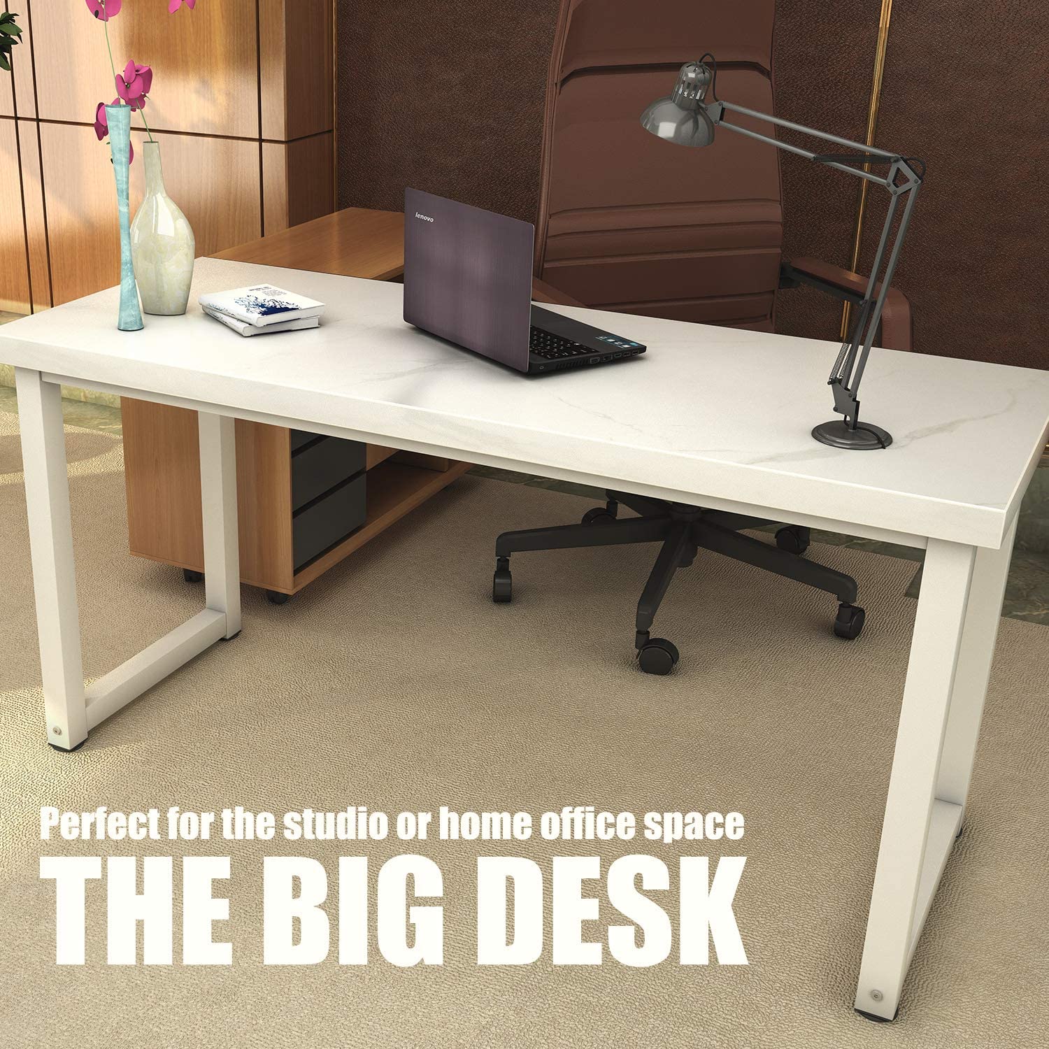 TOPSKY 59inch Big Large Computer Office Desk 1.88 Thickness Desktop OT-1001