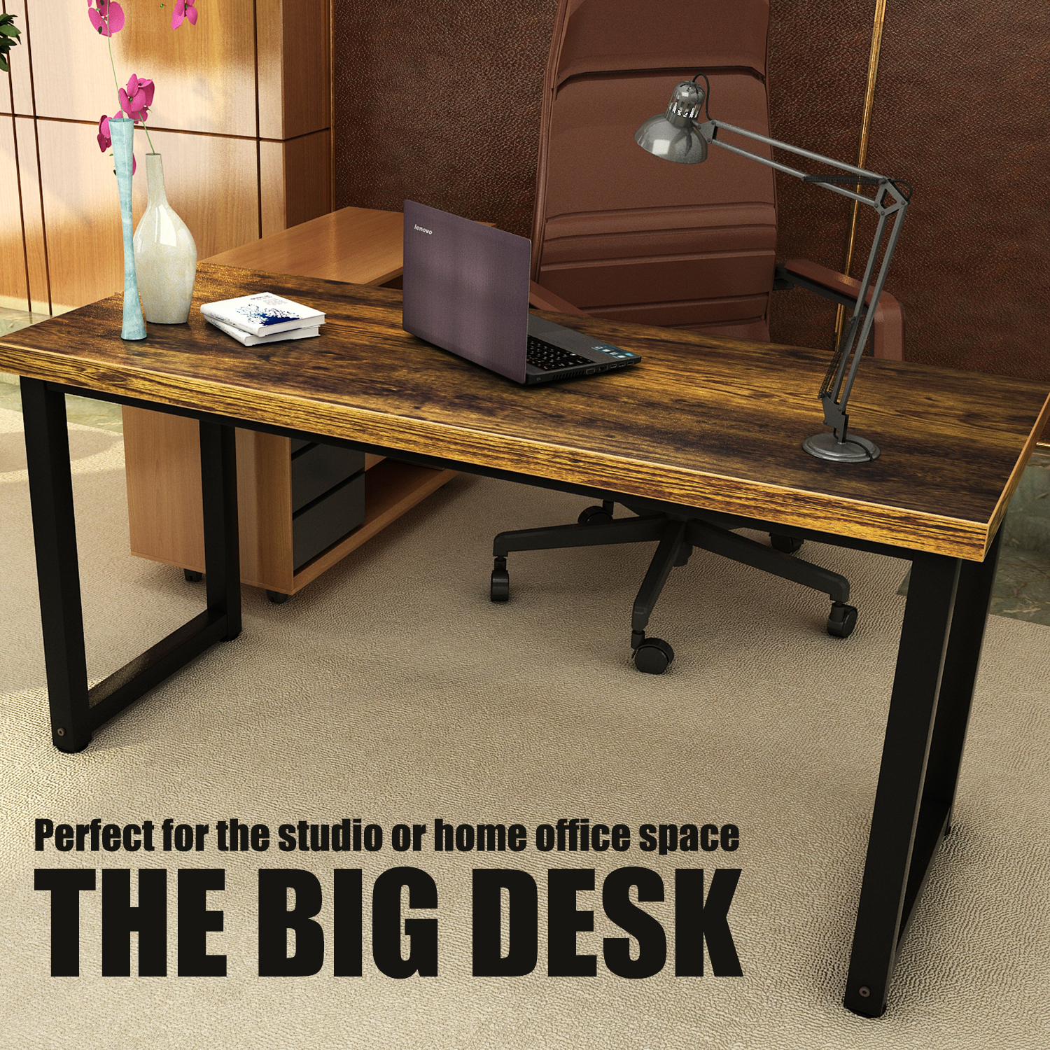 TOPSKY 59inch Big Large Computer Office Desk 1.88 Thickness Desktop  OT-1001