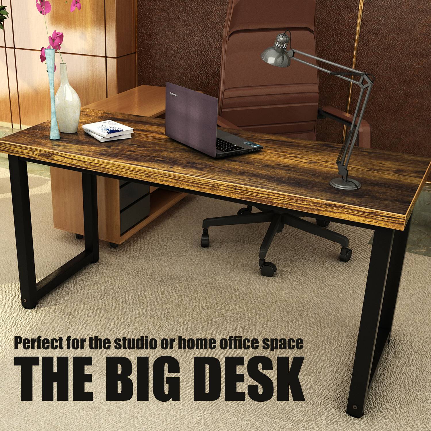 TOPSKY 47 Simple Office Desk Heavy Duty 550lbs Study Writing Desk Dinning  Table DT-001