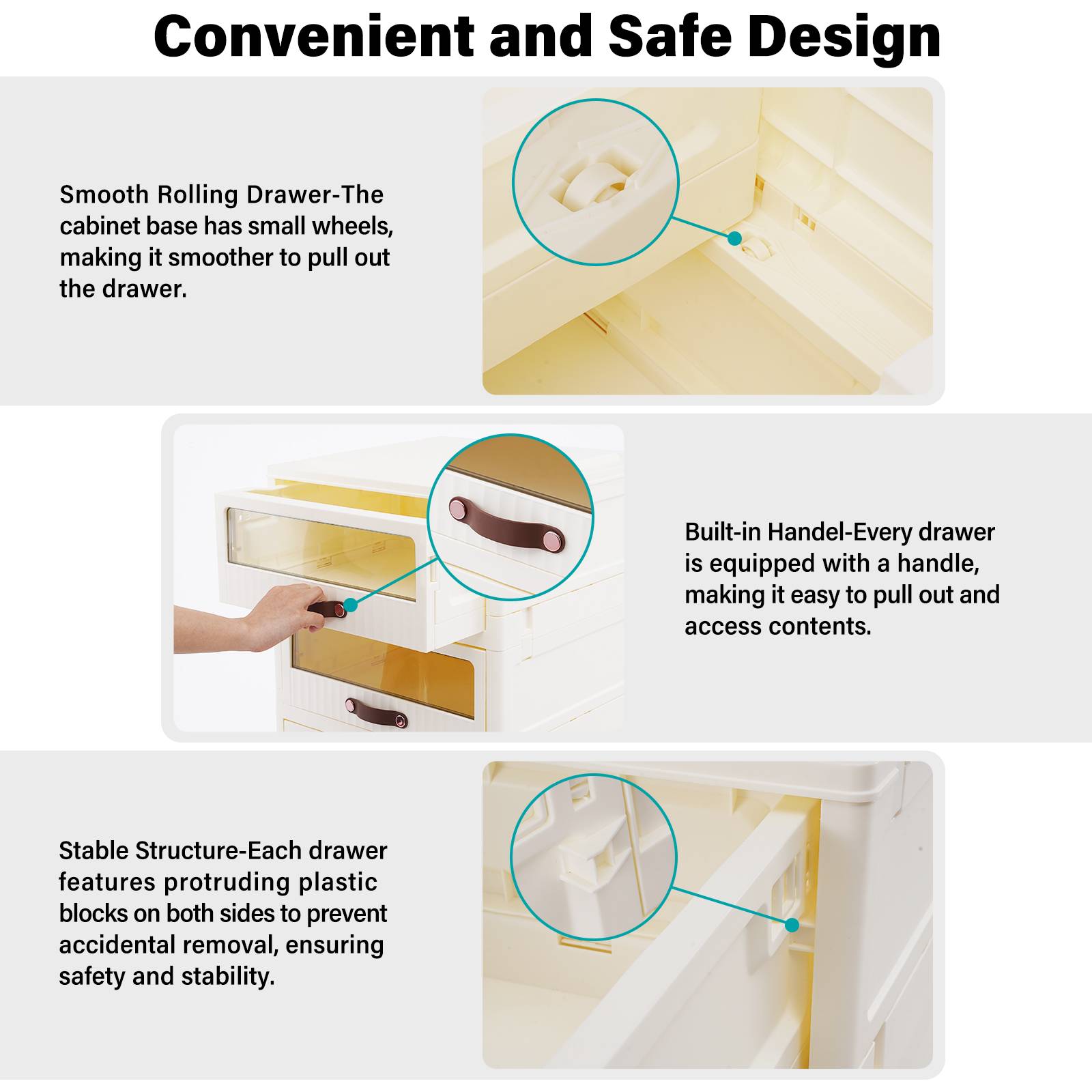 TOPSKY 2-Drawer Collapsible Plastic Mobile File Cabinet with Castors for Letter-Size File Folder for Home and Office