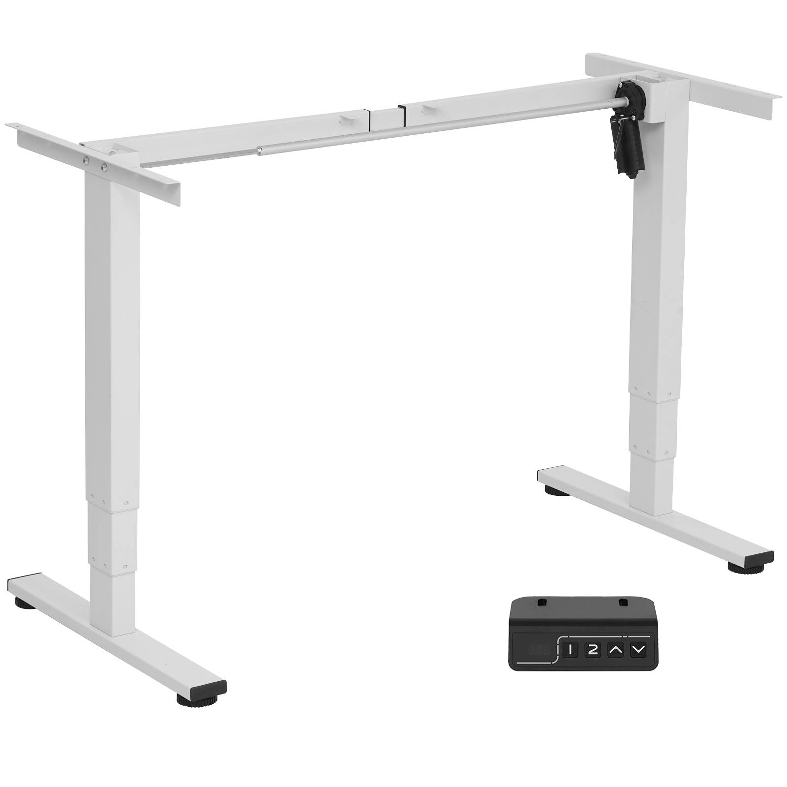 TOPSKY Single Motor 3 Stage Electric Adjustable Standing Computer Desk with Wider Adjustable Height Range for Home and Office DF01.11