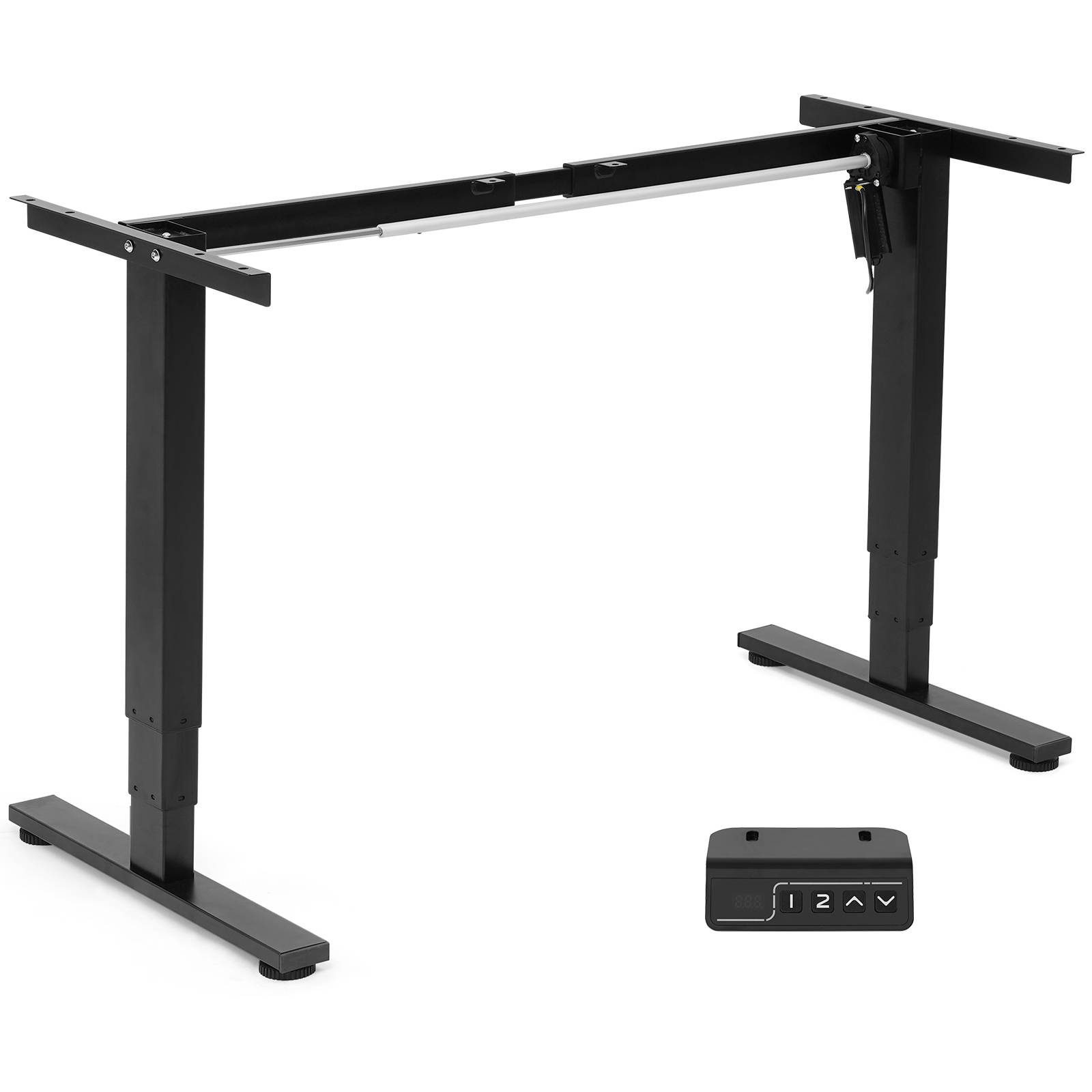 TOPSKY Single Motor 3 Stage Electric Adjustable Standing Computer Desk with Wider Adjustable Height Range for Home and Office DF01.11