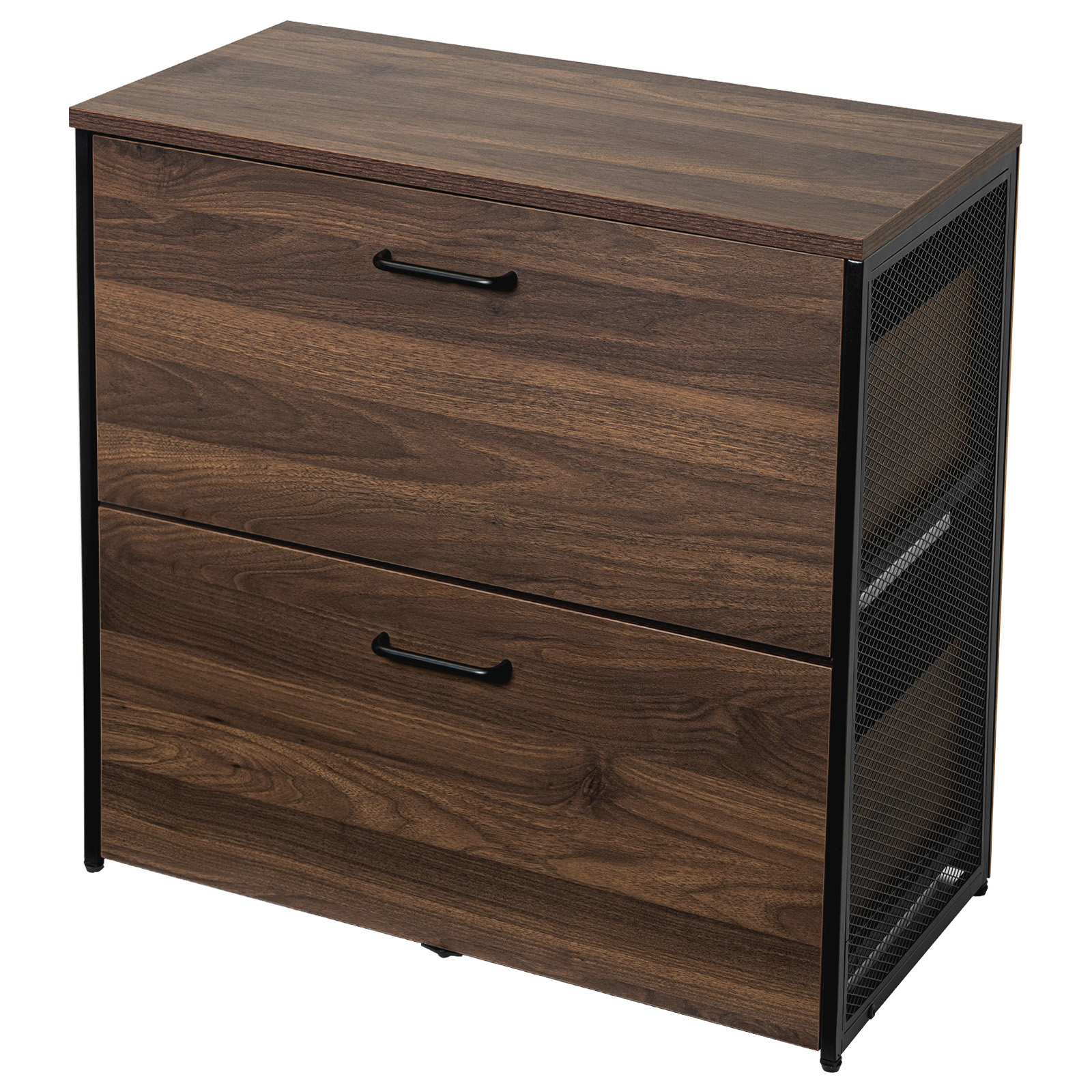 TOPSKY 2 Drawers Wood Lateral File Cabinet for Letter Size/A4/Legal File Full Extension Soft Close Concealed Slide DS-001