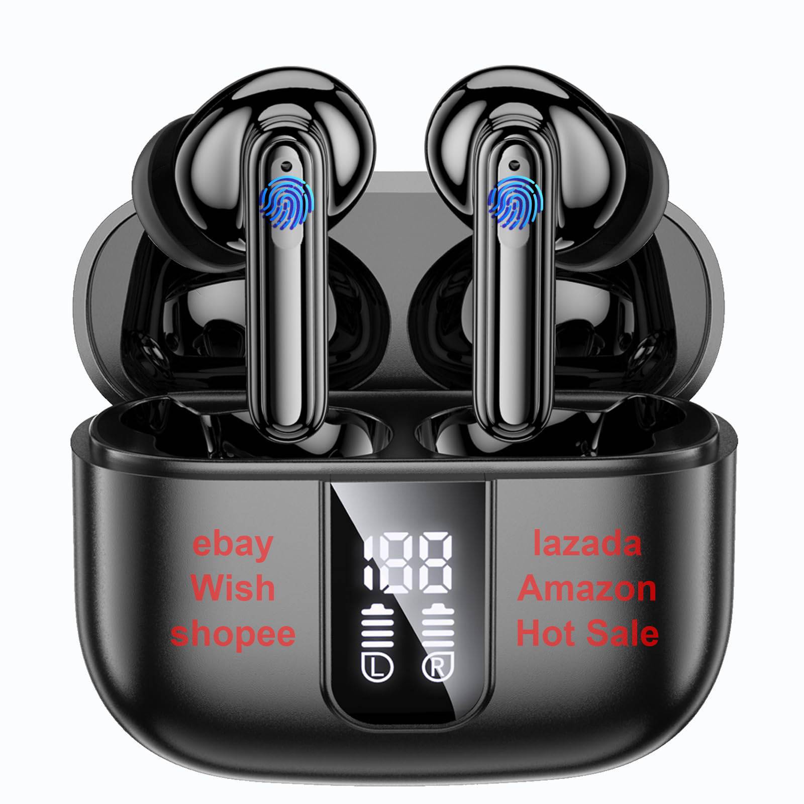 E-commerce Online shop sales Y40 tws high quality earplugs ANC ENC Noise Cancelling reduction Smart Control waterproof led display true Wireless Bluetooth v5.3 handfree earphones headphones earbuds