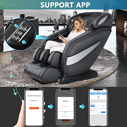 Full Body Massage Chair Zero Gravity Shiatsu SL Track Massage Recliner Chair With Thai Stretching & App Control (B-L2)
