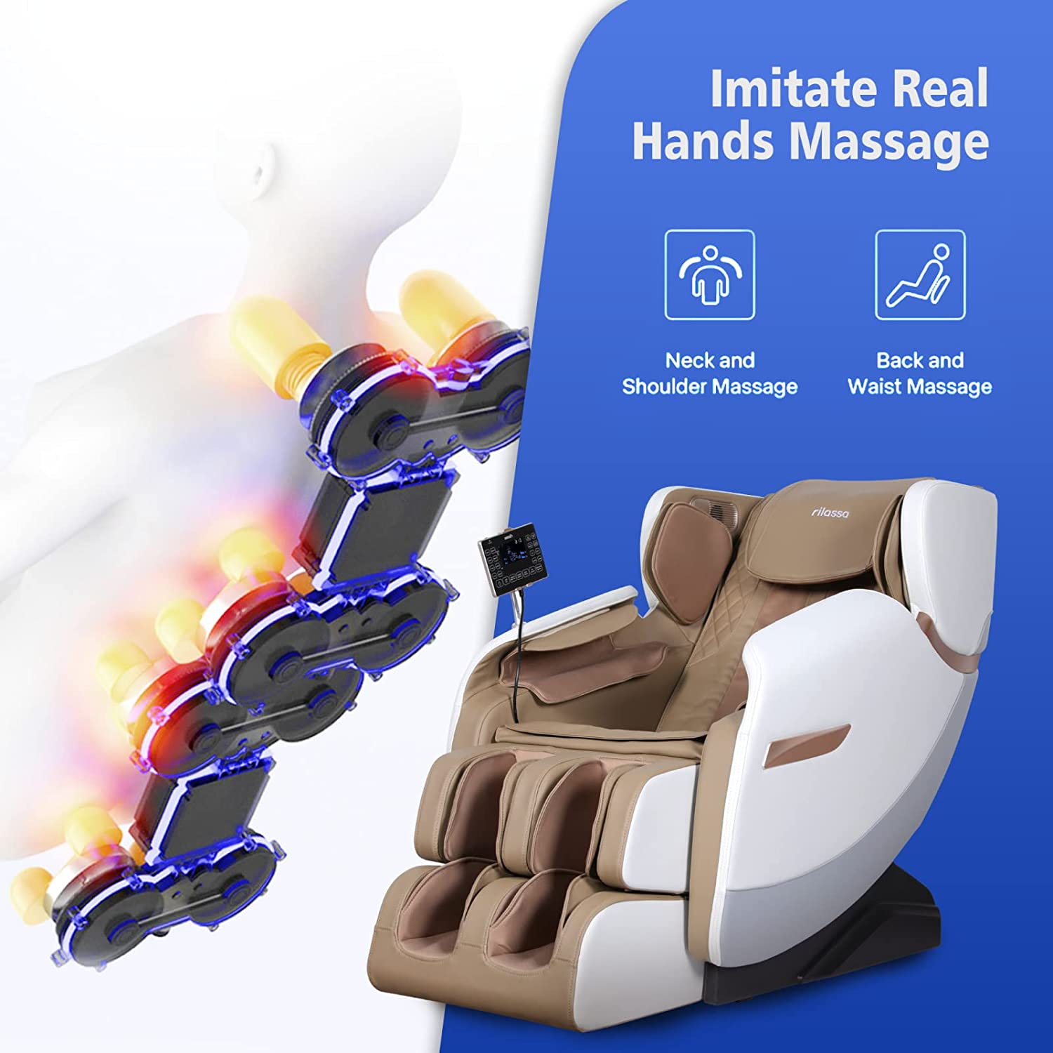 2023 Zero Gravity Massage Chairs with Air Pressure & Heating Therapy RL07