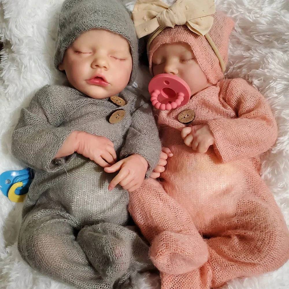 17'' Lifelike Realistic Twins Sally and Maria Reborn Baby Girls