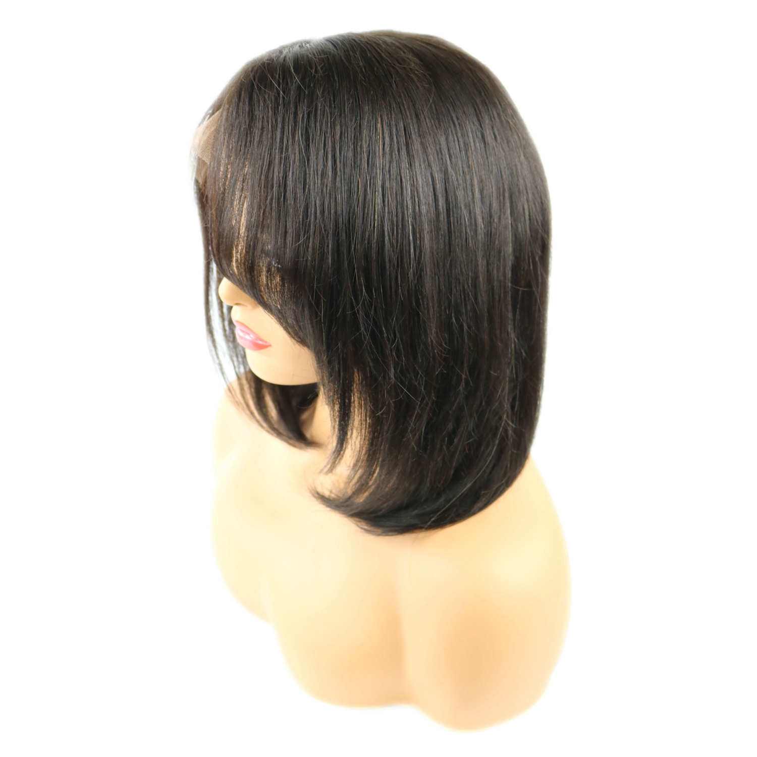 Lace Front Cap Human Hair Straight 120% 12 Inches Wigs