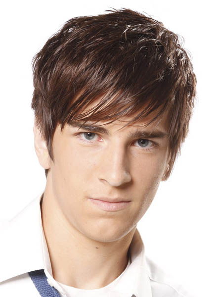 Straight Full Lace Cap Human Hair Short Wigs For Men