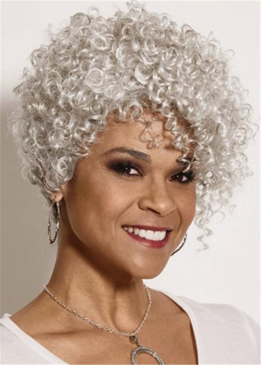 Synthetic Hair Capless Women Pixie Cut Curly 10 Inches 120% Wigs With Lush Layers of Spiral Curls