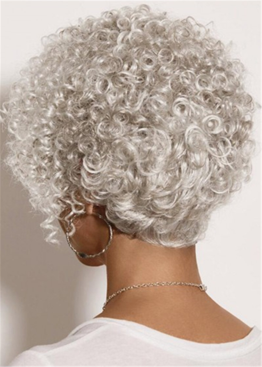 Synthetic Hair Capless Women Pixie Cut Curly 10 Inches 120% Wigs With Lush Layers of Spiral Curls