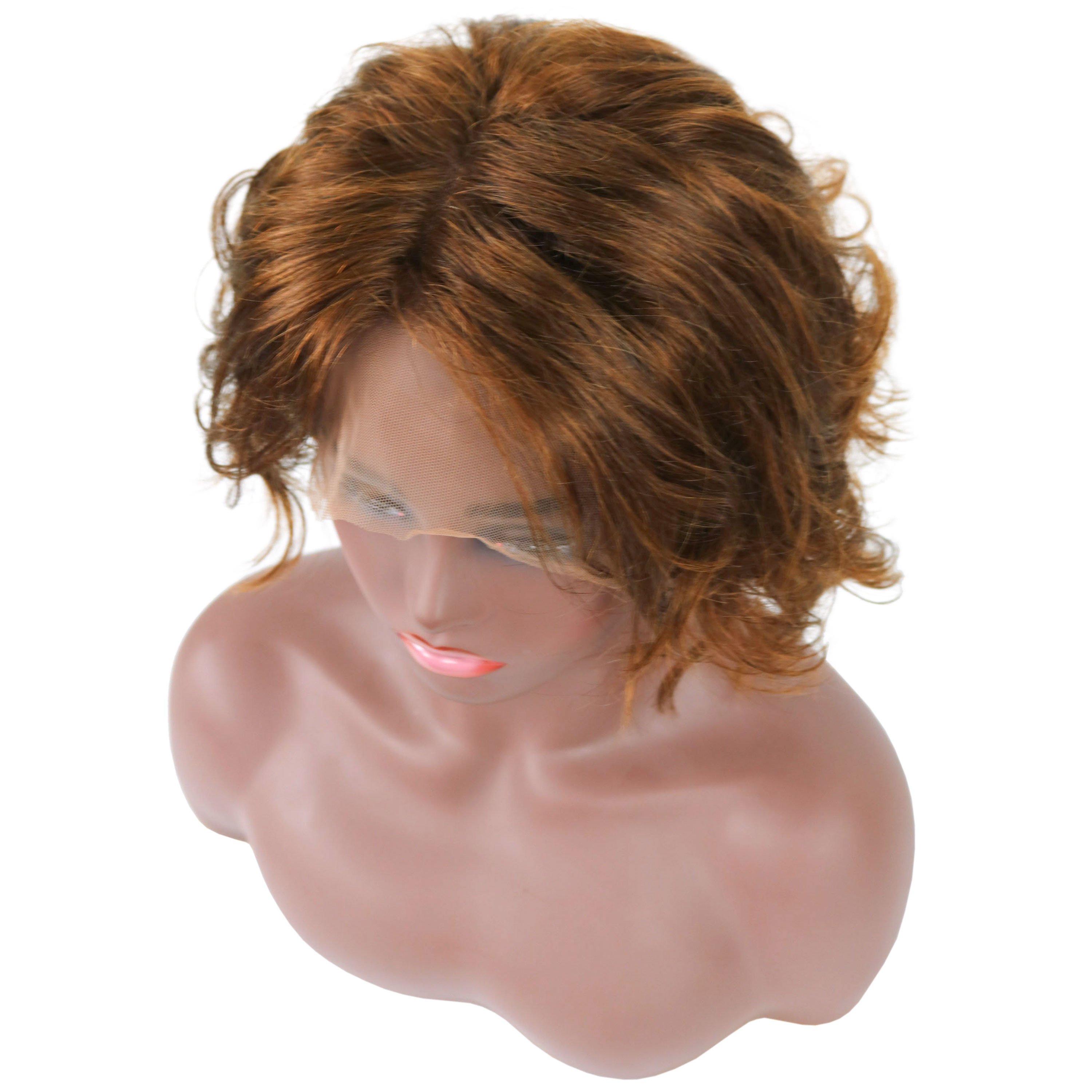 Alfre Woodard Wavy Full Lace Cap Human Hair 8 Inches 120% Wigs