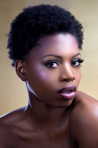 African American Women Curly Full Lace Cap Human Hair Short 120% Wigs