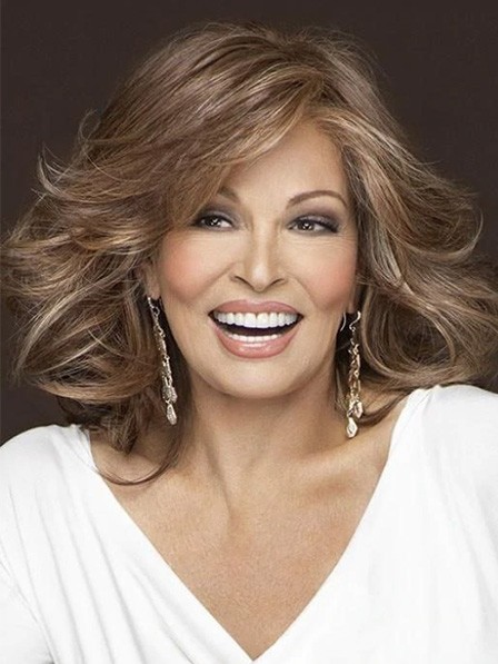 Raquel Welch Wavy Wigs Capless Human Hair Wigs With Layers
