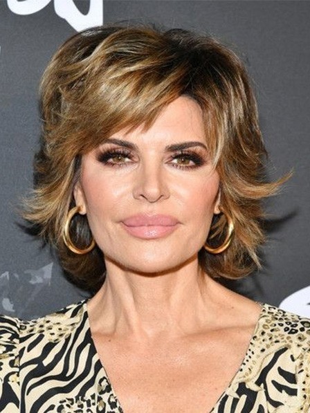 Capless Wavy Wigs Lisa Rinna Short Synthetic Wigs