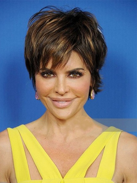 Capless Short Layered Synthetic Lisa Rinna Wigs