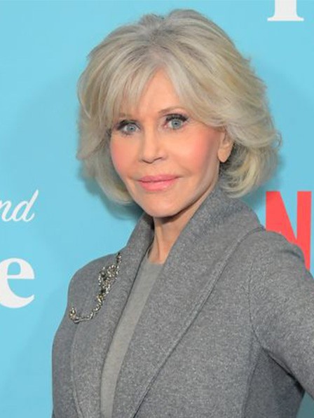Wavy Synthetic Lace Front Wigs Jane Fonda Wigs With Bangs