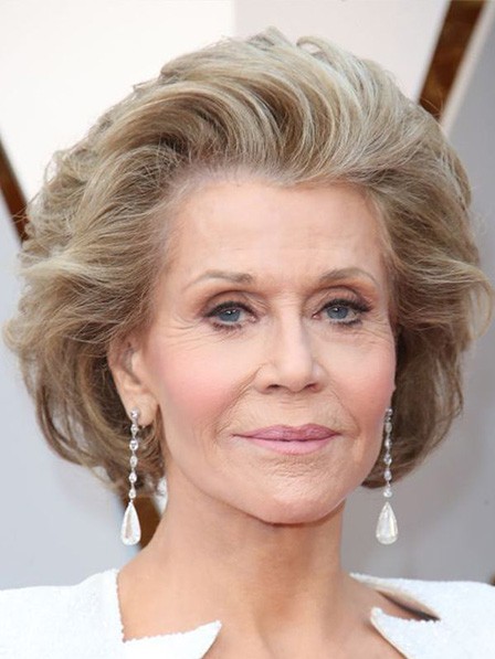 Jane Fonda Layered Lace Front Synthetic Bob Wigs