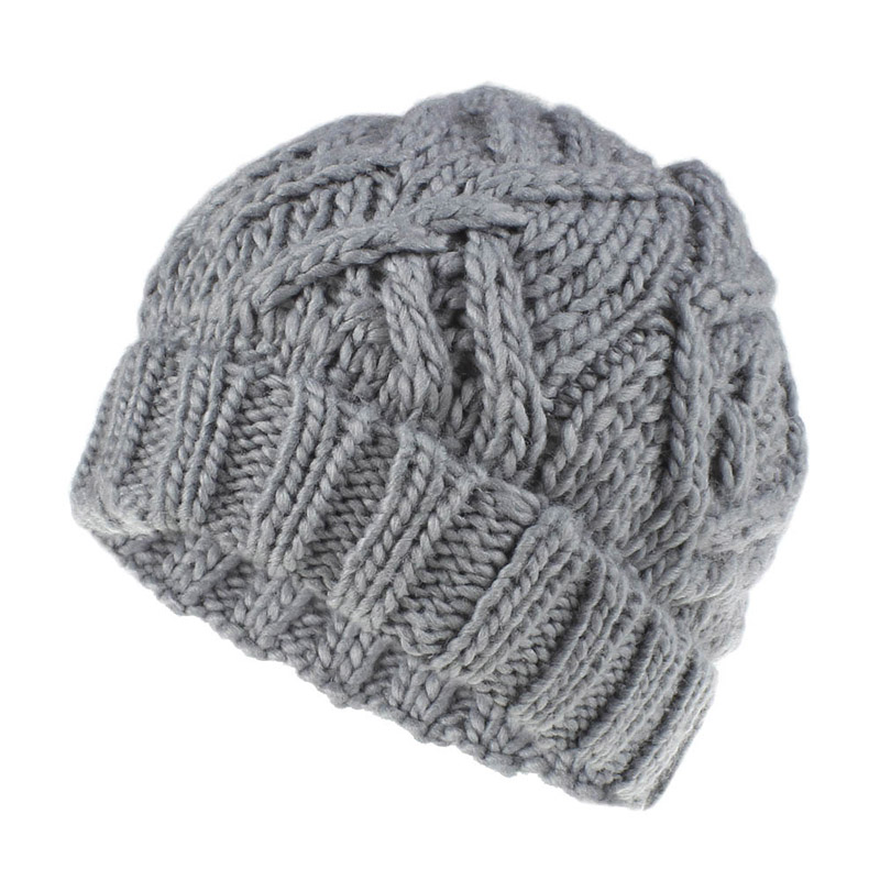 European Woolen Yarn Patchwork Winter Plain Hats