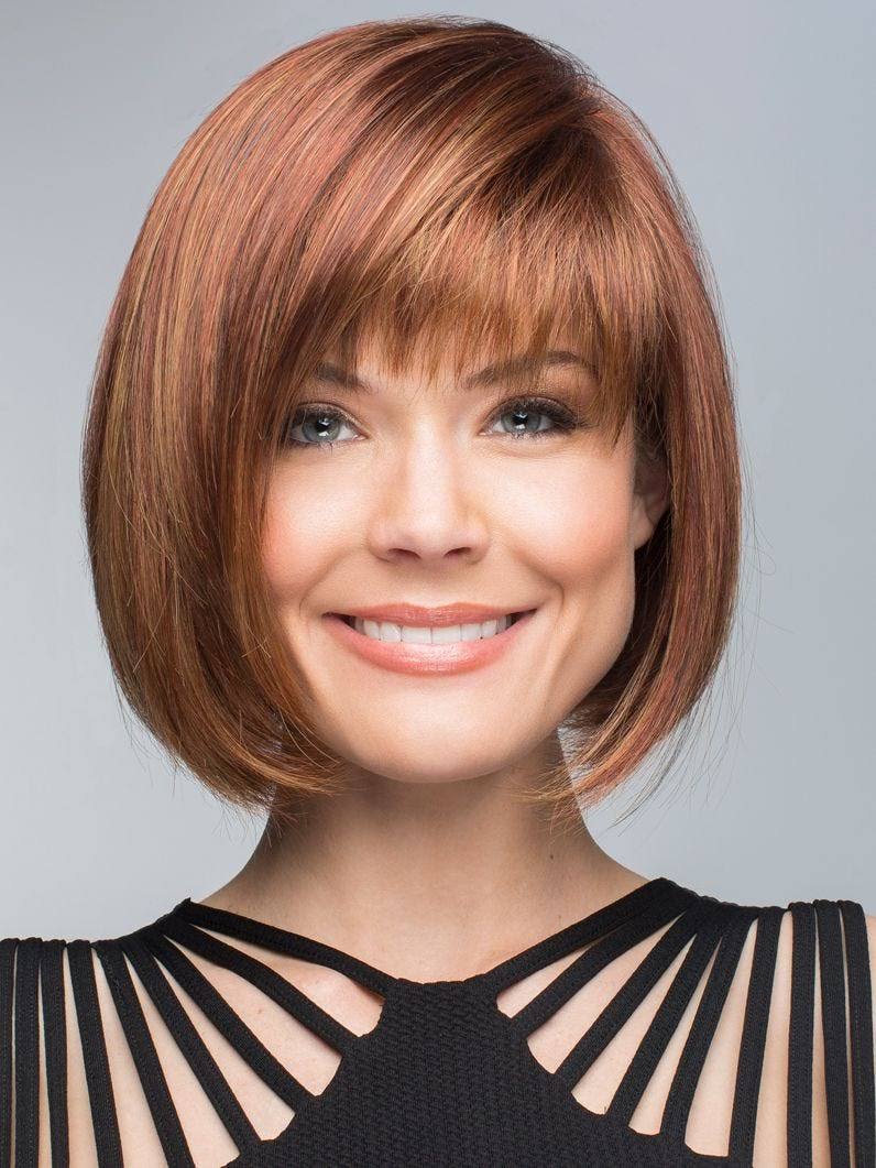 Straight Synthetic Hair 120% 10 Inches Wigs With Bangs - Bob Hair Styles
