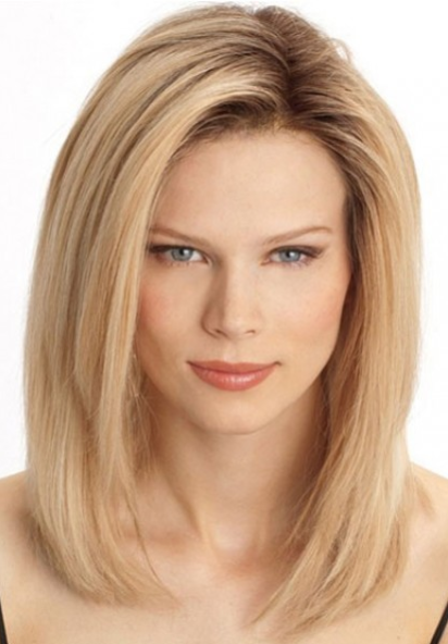 Middle-Length Layered 100% Romance Curly 100% Human Hair Capless Wigs 16 Inches