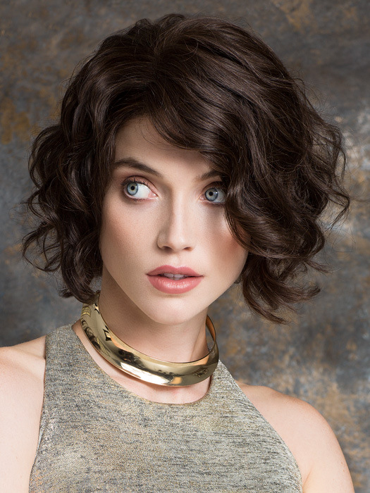 Pretty Charming Brown Short Natural Casual Wavy Remy Human Hair Capless Wig 10 Inches
