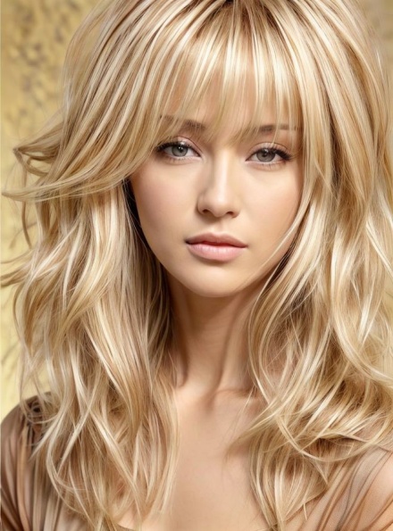 Layered Messy Straight Mid-Length Synthetic Hair Lace Front Cap Wigs 16 Inches