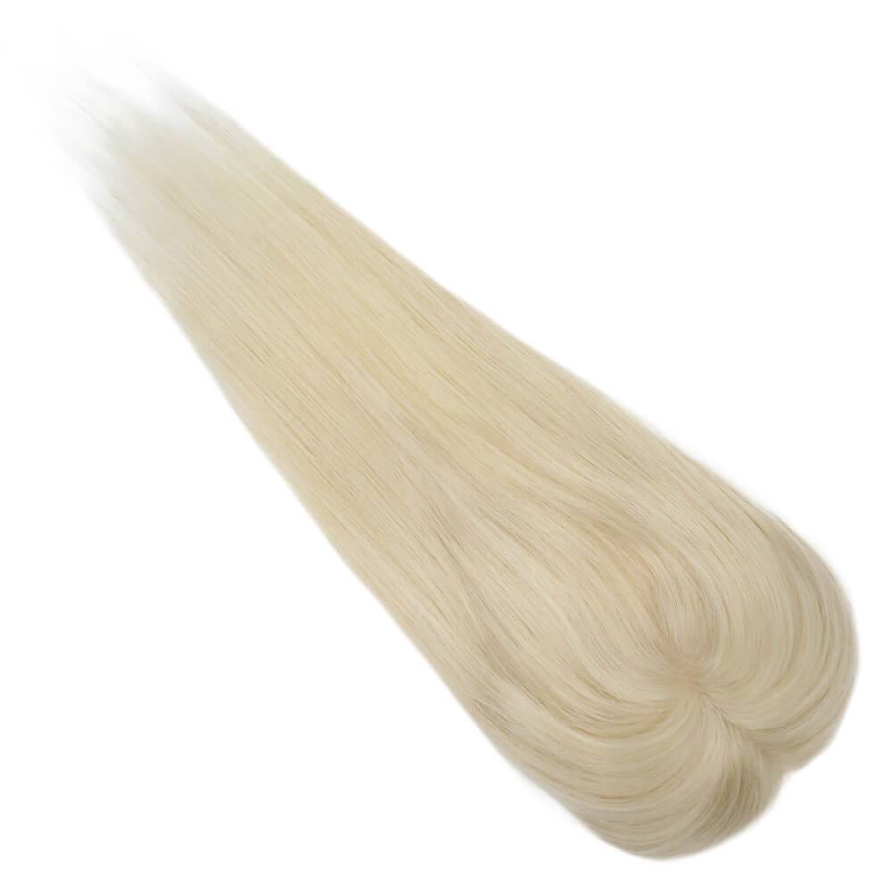  Hair Topper Real Human Hair 5"*5" Base Platinum Blondepiece