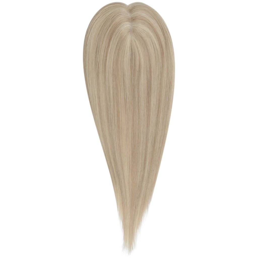  Virgin Hair Piece Topper Highlight Blonde Straight wigspiece