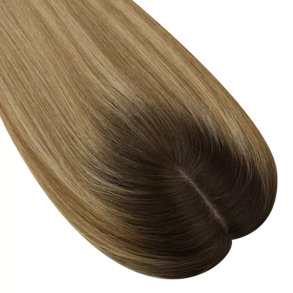  Hair Topper Virgin Hair Piece Topper Balayage Brownpiece