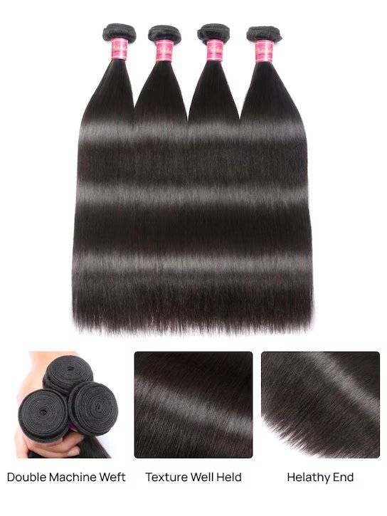  Luxury Collection Straight Hair Bundle Wigs 18" 20" 22" Three wig setspiece