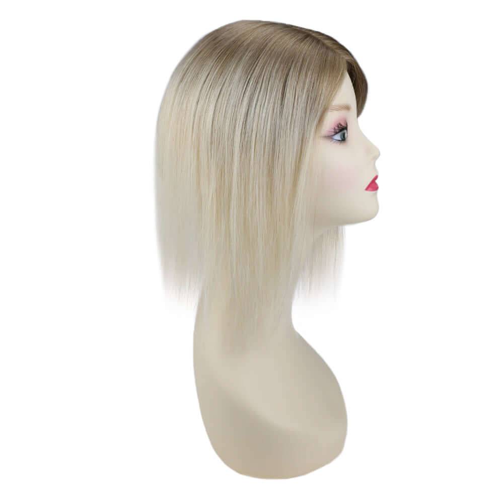  Topper For Women Human Hair Pieces 5"*5" Base Straight Wigs Hair Piecepiece