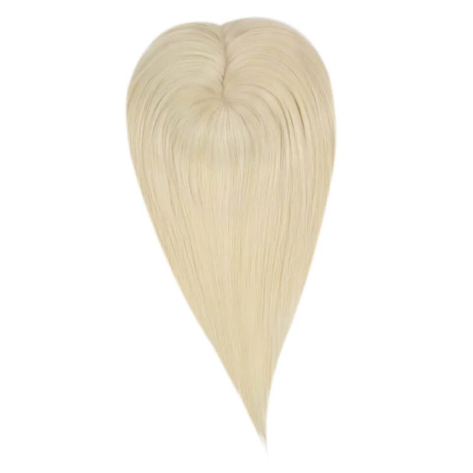  Hair Topper Real Human Hair 5"*5" Base Platinum Blondepiece