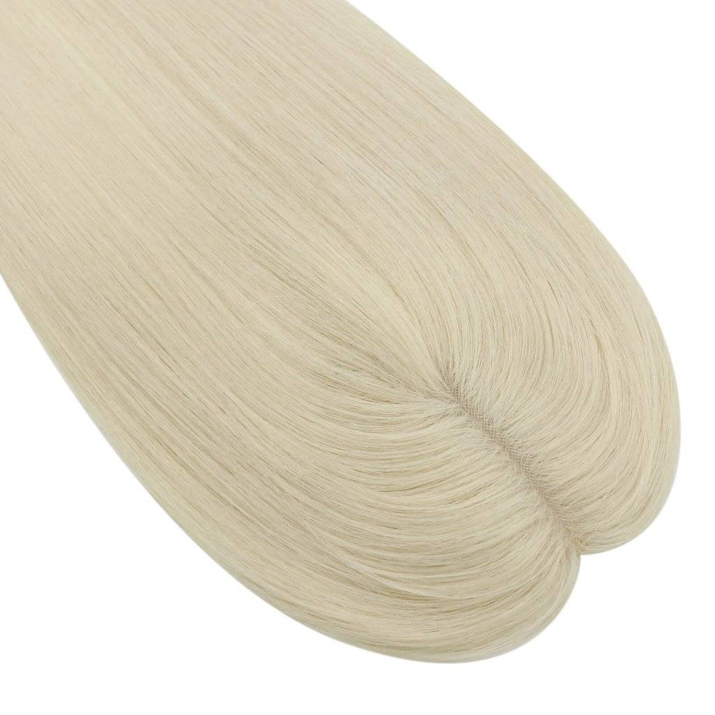  Topper Hair Pieces Virgin Human Hair Platinum Blonde Wigs Hair Piecepiece