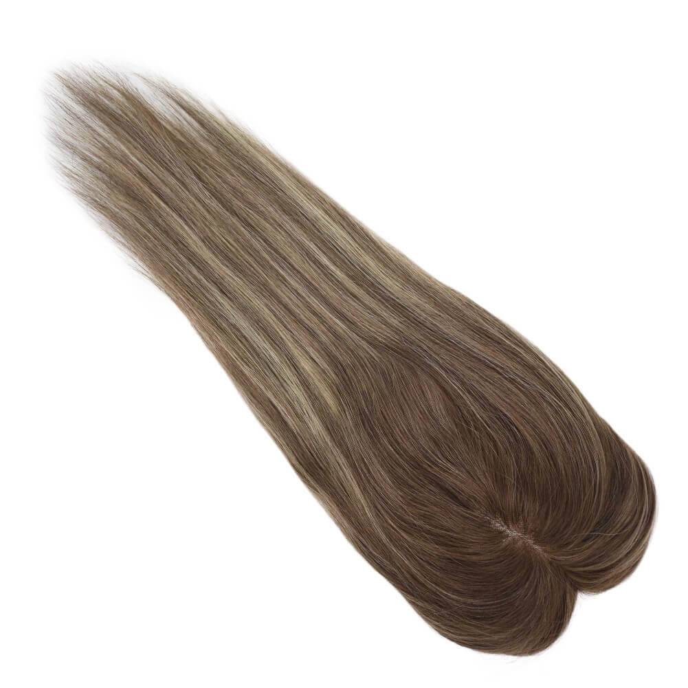  Topper Remy Human Hair Brown Hair Pieces 5"*5" Base (#4/27/4)piece