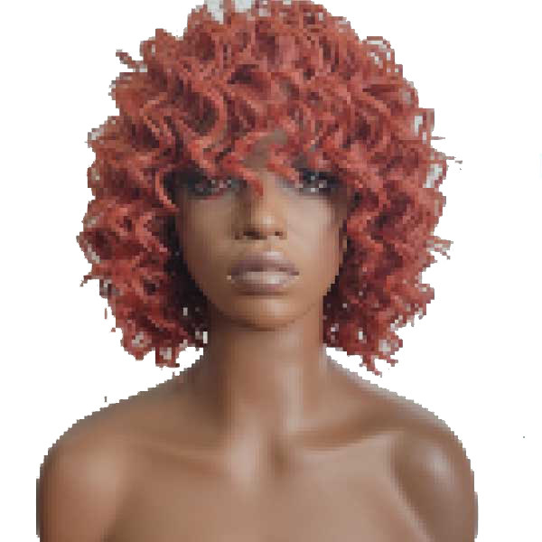 Kinky Curly HeadBand Wig Synthetic Hair Wig 10 inches 350#