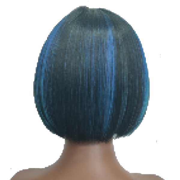 Headband Wig Synthetic Hair Wavy Hair Wig 8 Inches HI-BLUE