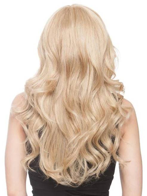 Wavy Long Platinum WIG Lace Front Cap Human Hair Wigs 20 Inches