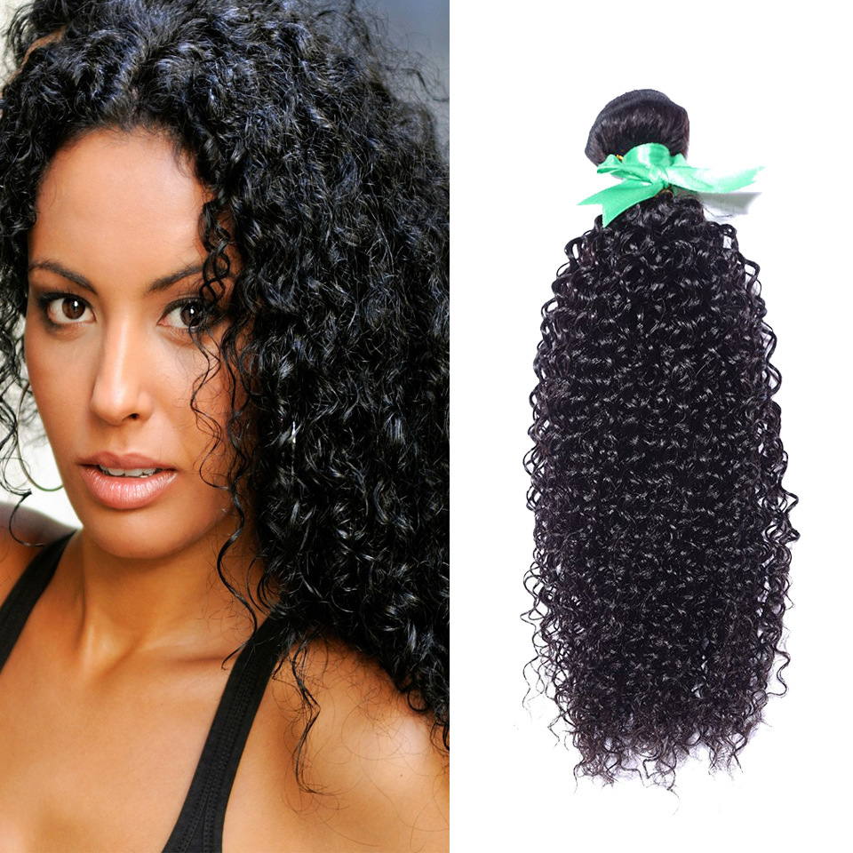 African American Kinky Curly Human Hair Weave 1 PC