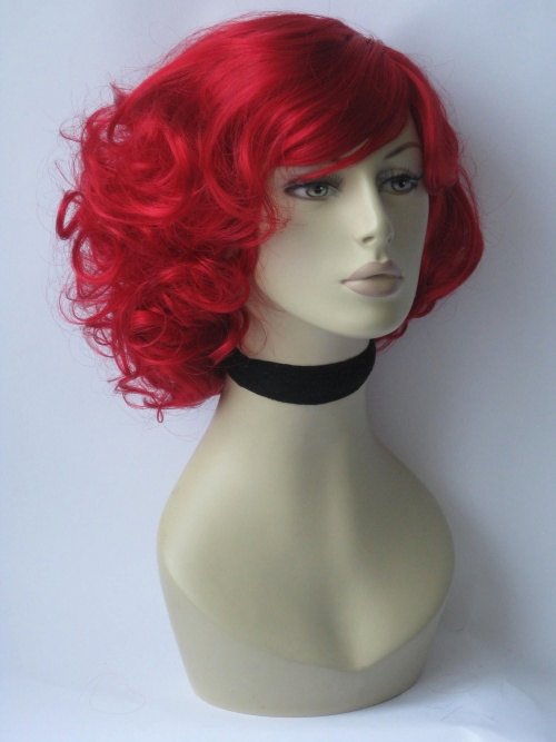Hot Sale Sexy Short Curly Red Costume Wig