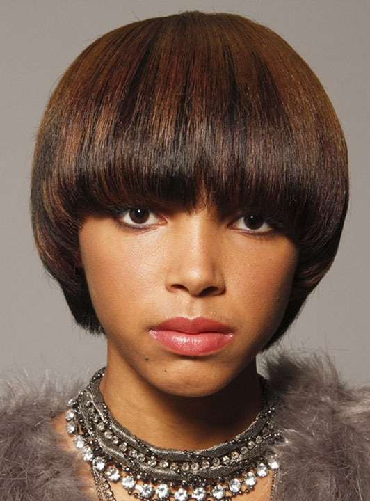 Pretty Young Short Straight Bob Hairstyle Synthetic Capless Wigs for Black Women