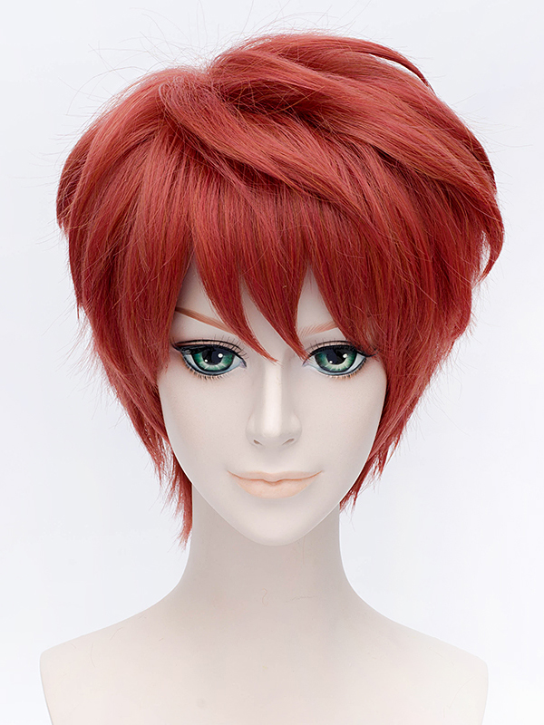 Fate Stay Night Emiya Shirou Short Red Cosplay Wig 12 Inches