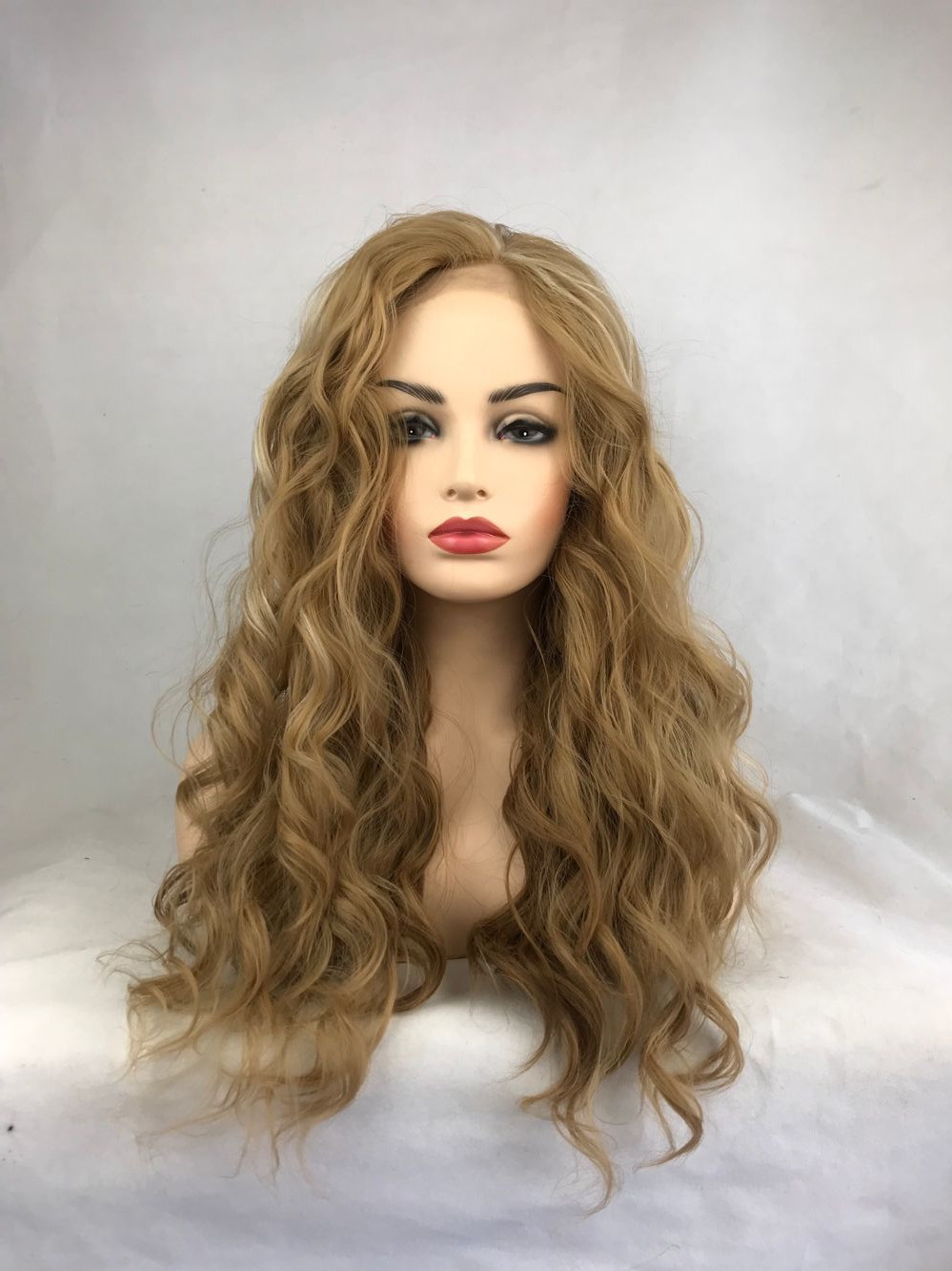 Long Curly Side Part Synthetic Hair Lace Front Wig 28 Inches