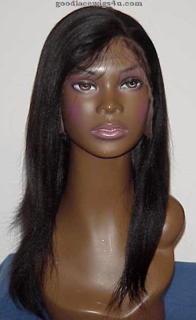 Execellent Long Straight Hairstye Lace Front Wig 16 Inches 100% Human Hair