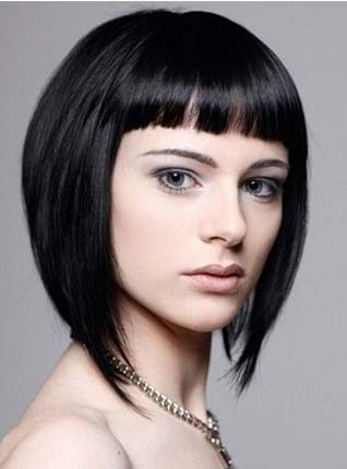 Youthful Short Straight Capless Human Hair Wig 10 Inches