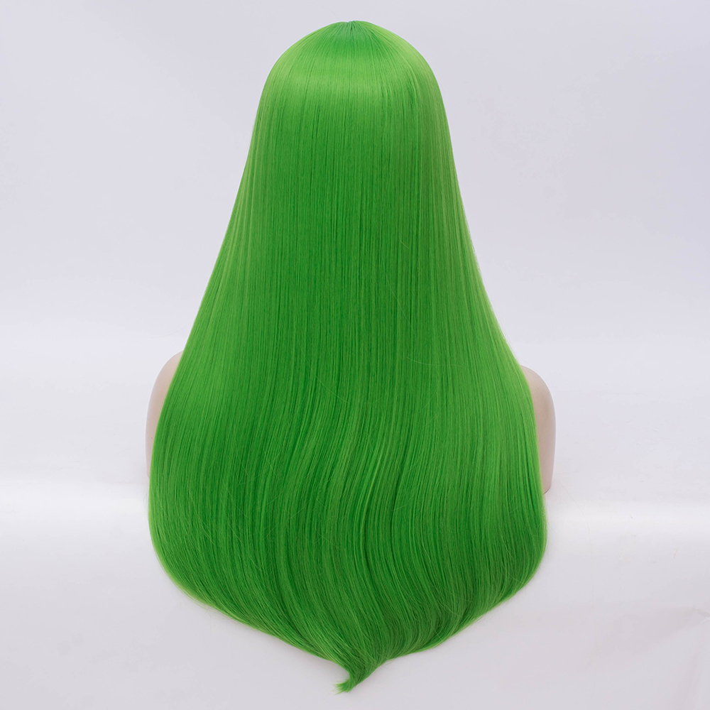 Cosplay Wig Green Hair Synthetic Straight Wig 26 Inches