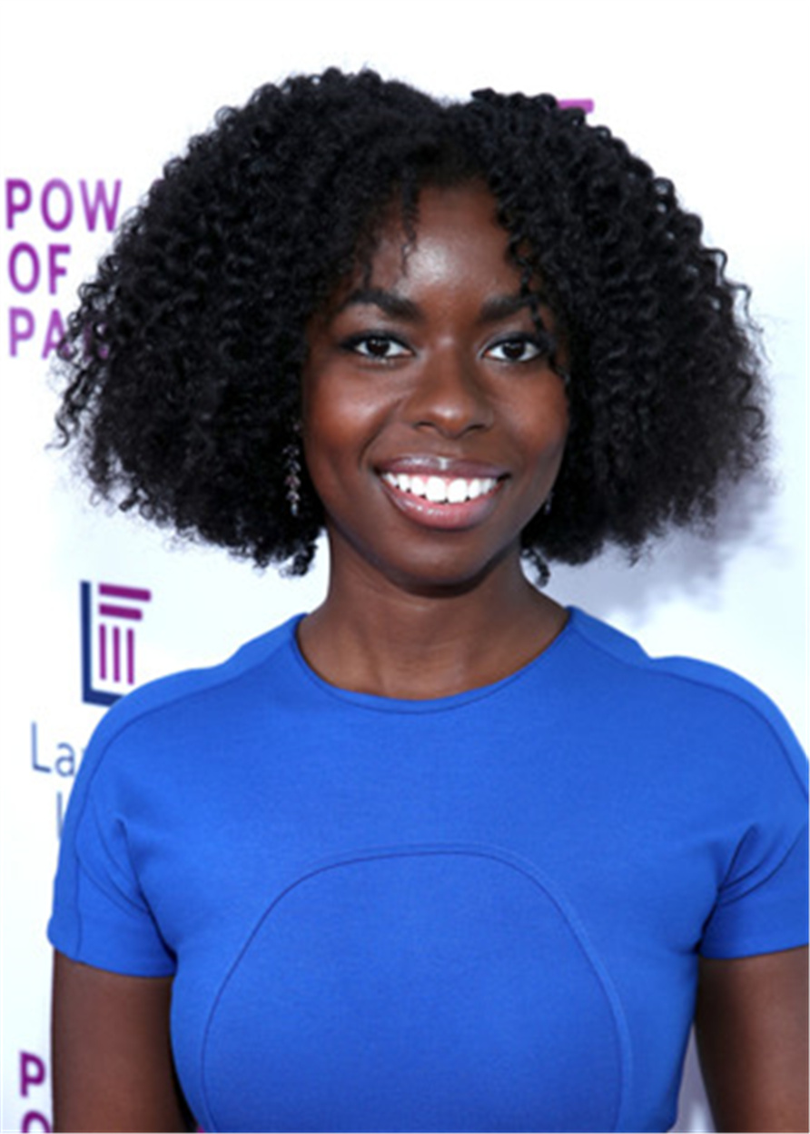 Camille Winbush Afro Curly Synthetic Hair Lace Front Wig