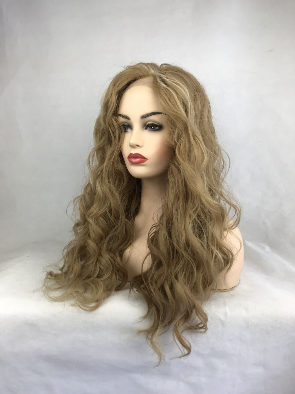 Long Curly Side Part Synthetic Hair Lace Front Wig 28 Inches